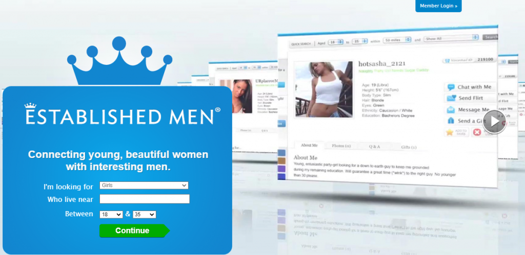 Established Men main page