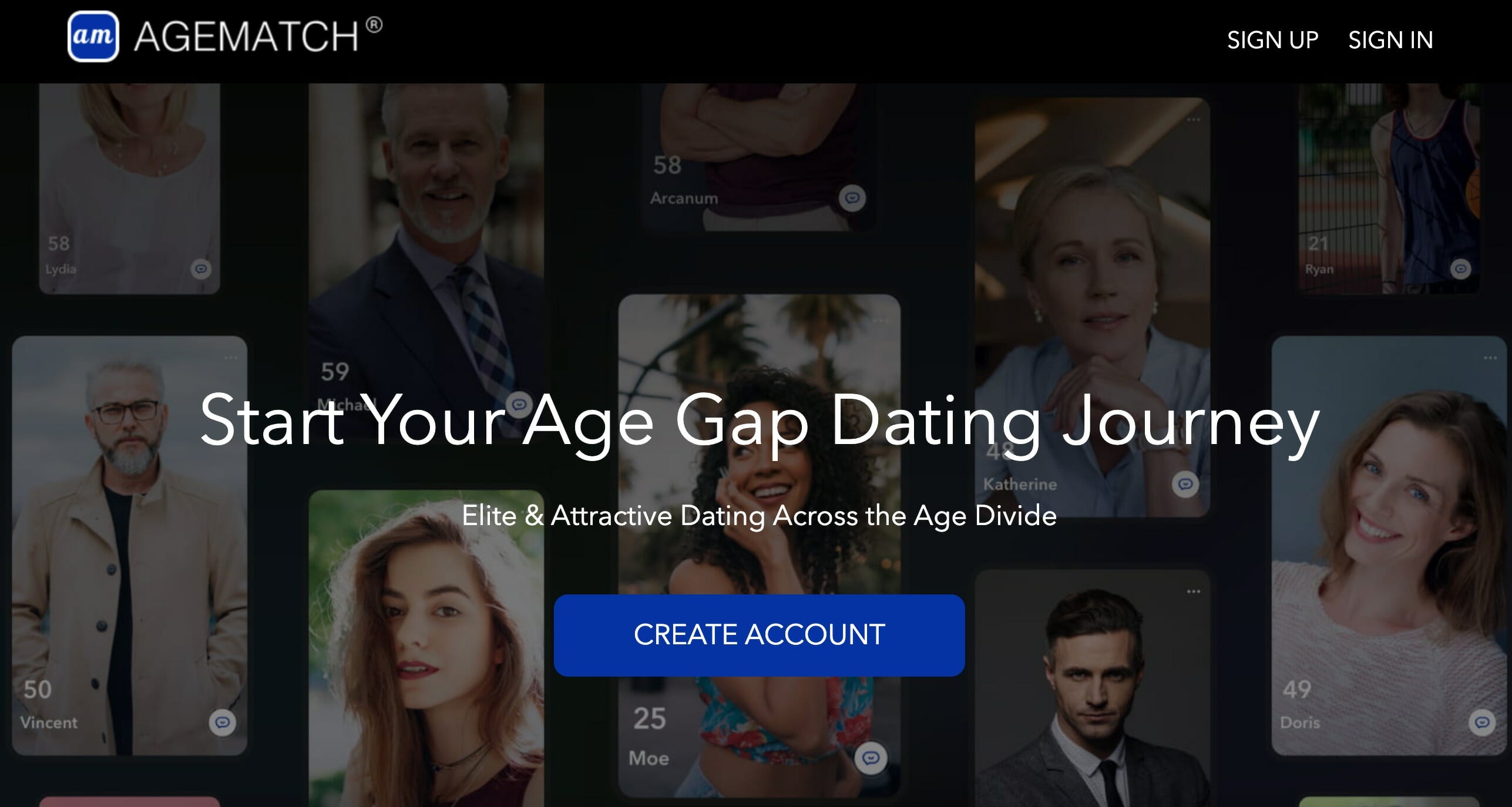 Agematch main page