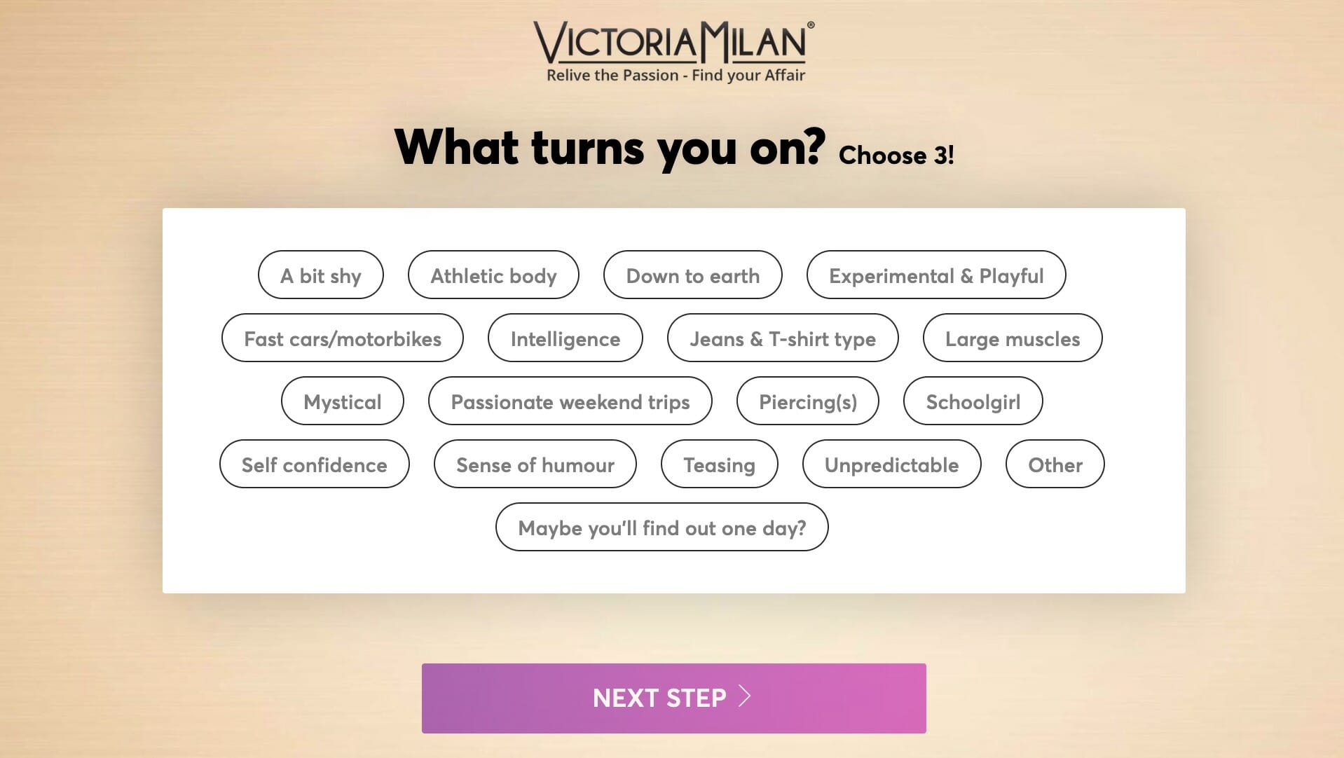 Victoria Milan question