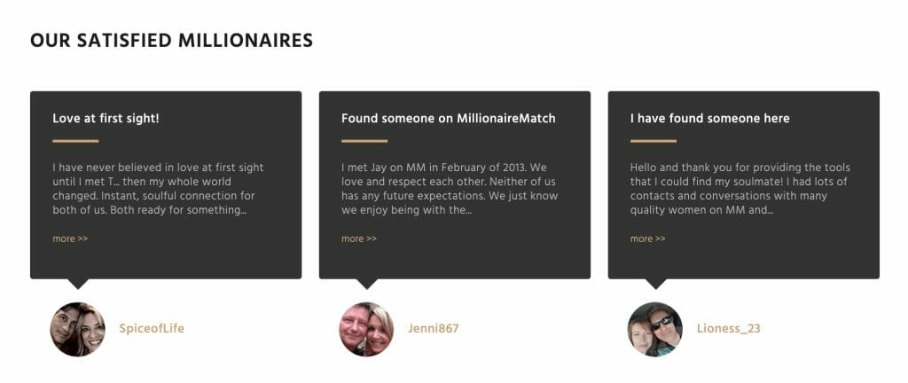 MillionaireMatch success stories
