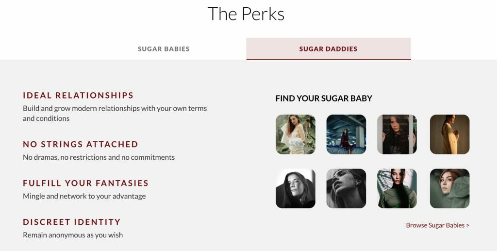 Sugarbook the perks